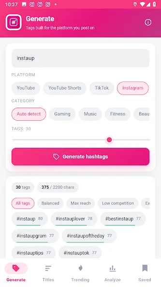 Instaup Hashtags