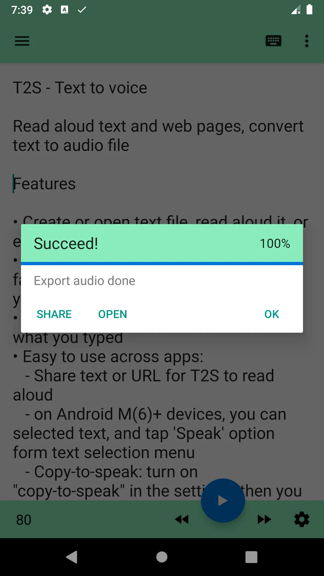 T2S app