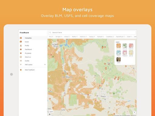 FreeRoam - Boondocking campground locator
