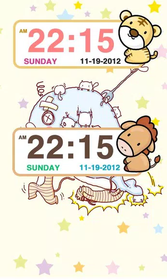 Zodiac sign Clock Widget