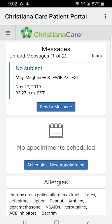 Christiana Care Patient Portal