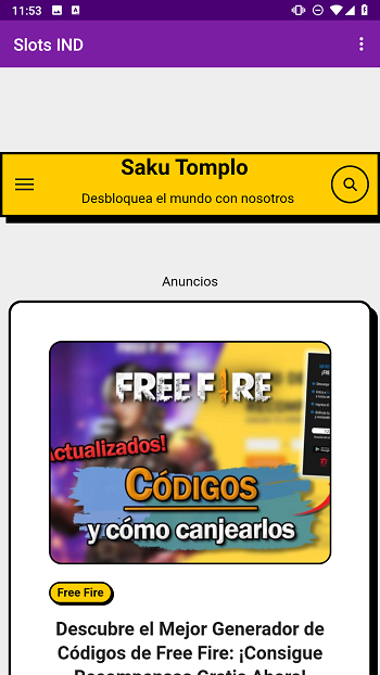 Saku Tomplo APK 5.0 (Free Fire)