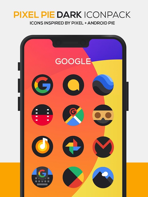 Pixel DARK Icon Pack Mod