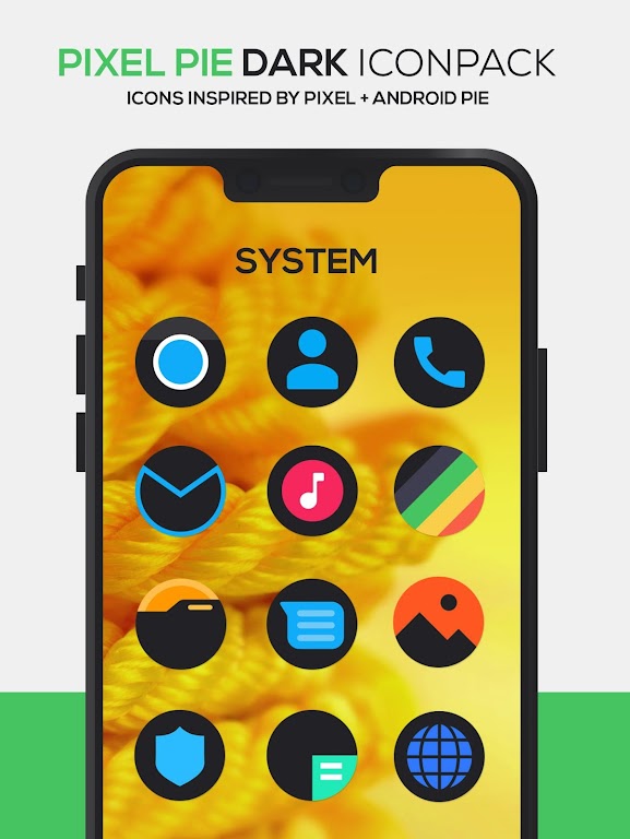 Pixel DARK Icon Pack Mod