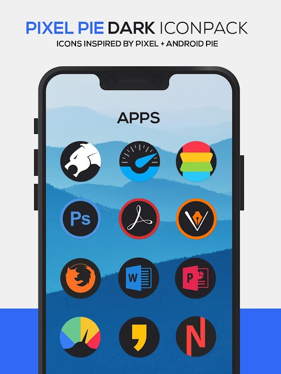Pixel DARK Icon Pack Mod
