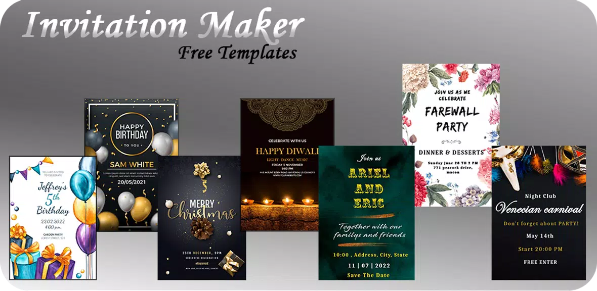 Invitation card maker : events