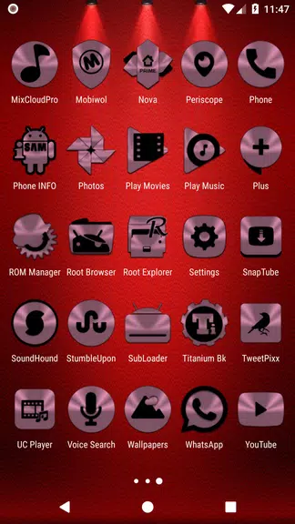 Lilac Purple & Black Icon Pack APK