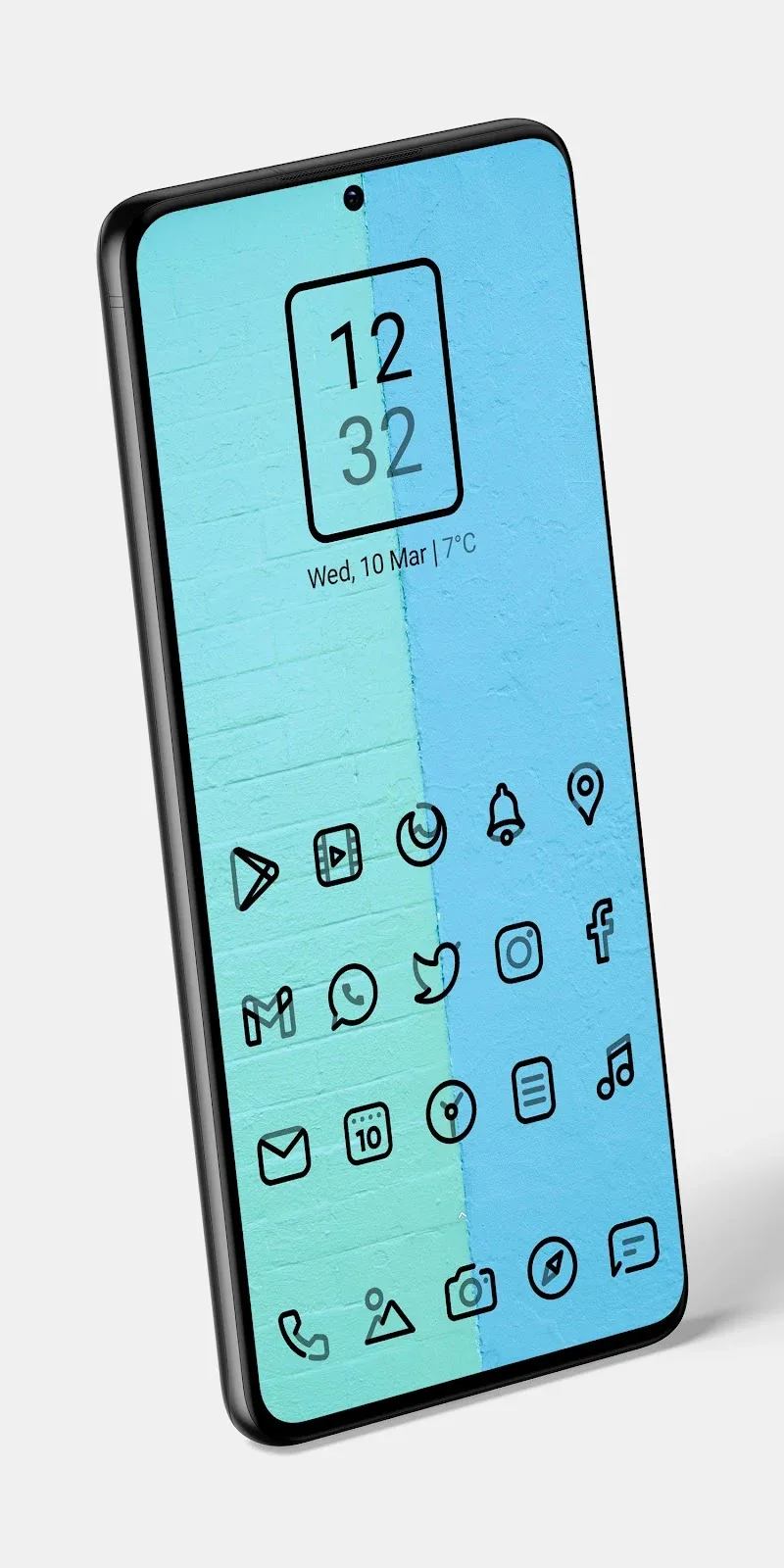 Aline Black: linear icon pack