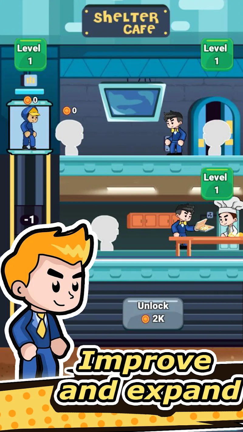 Idle Food Shelter Cafe Tycoon Mod