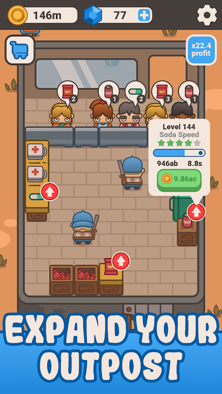 Idle Outpost: Upgrade Games Mod