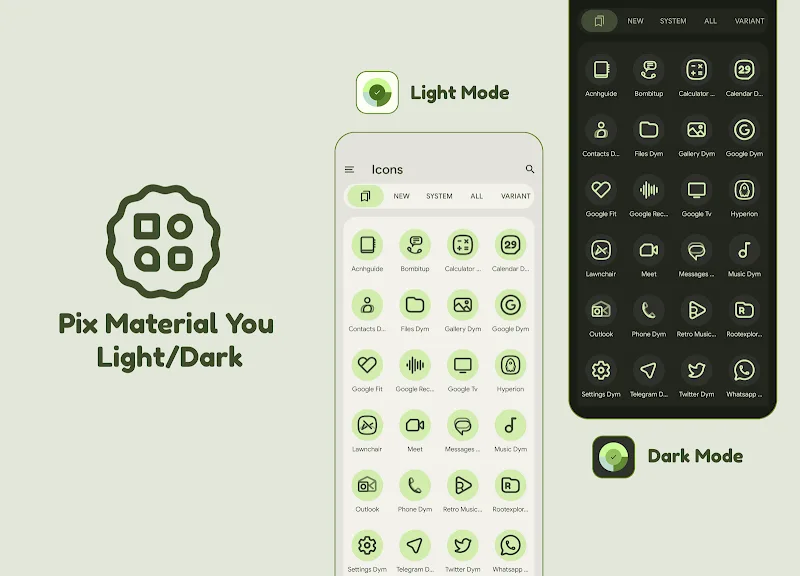 Pix Material You Light/Dark Mod