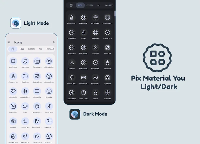 Pix Material You Light/Dark Mod