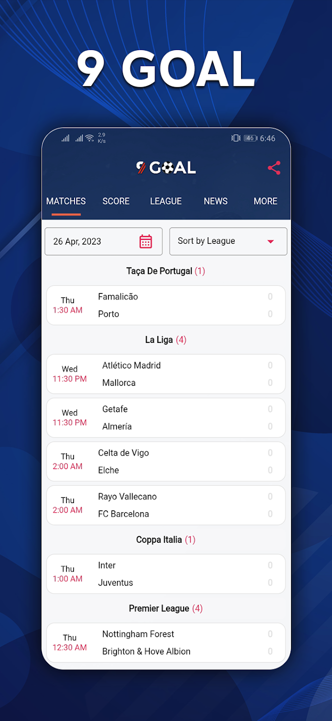 9Goal - Football Live