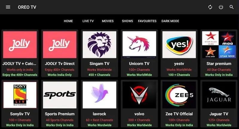 OREO TV MOD APK 2.0.5