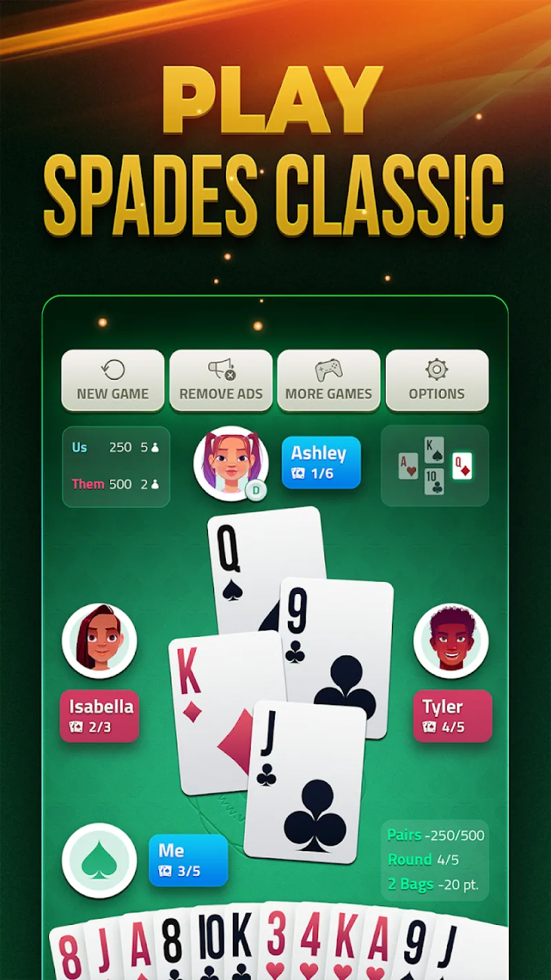 Spades Offline Card Game