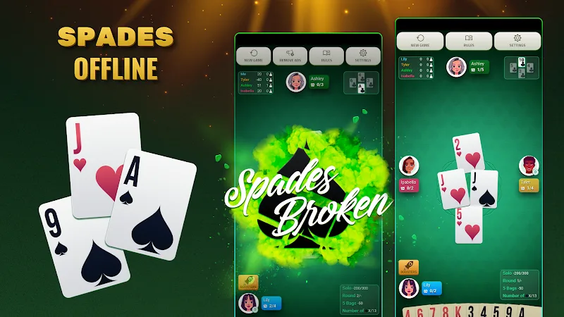Spades Offline Card Game
