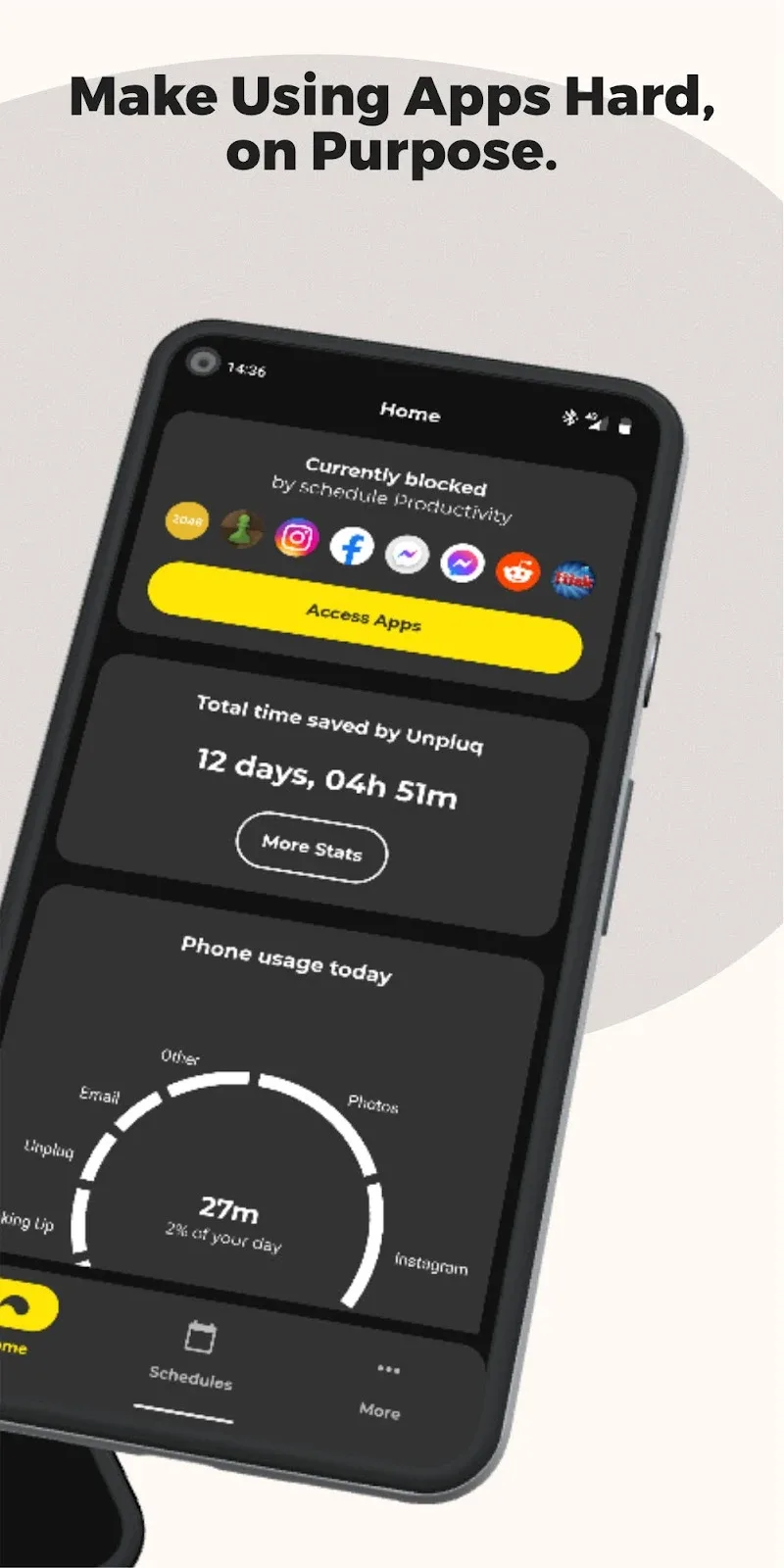 Unpluq: Control Your Time