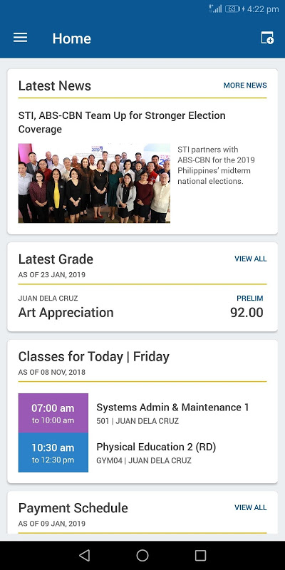 One STI Student Portal