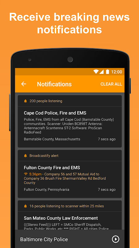 Scanner Radio Pro - Fire and Police Scanner