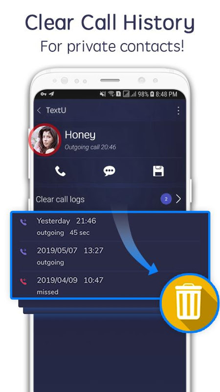 TextU - Private SMS Messenger, Call app