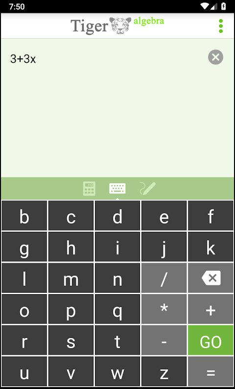 Tiger — Algebra & Maths Solver with Solution