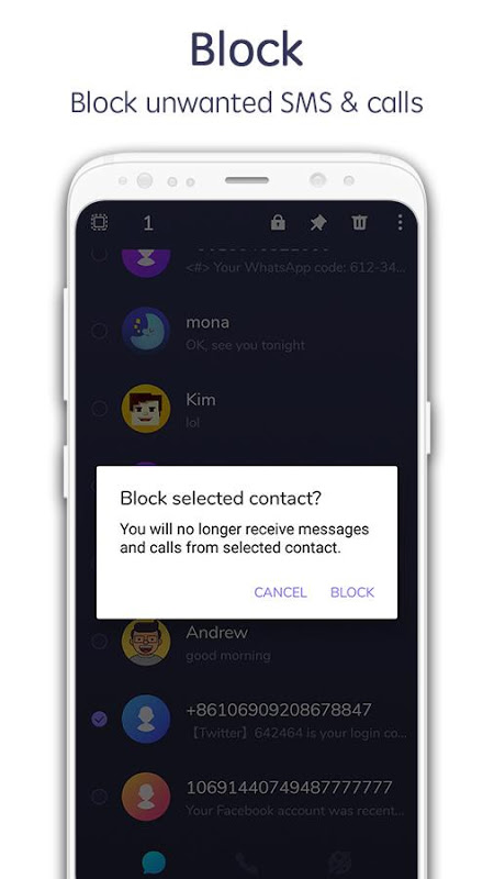 TextU - Private SMS Messenger, Call app