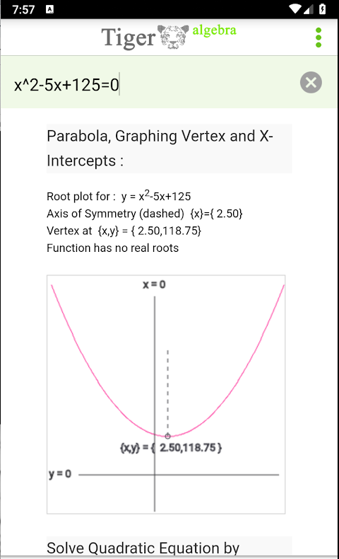 Tiger — Algebra & Maths Solver with Solution