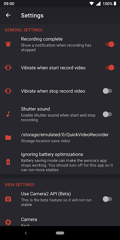 Quick Video Recorder - Background Video Recorder