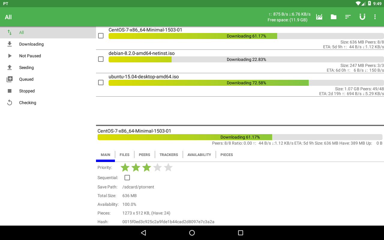 PTorrent - torrent application