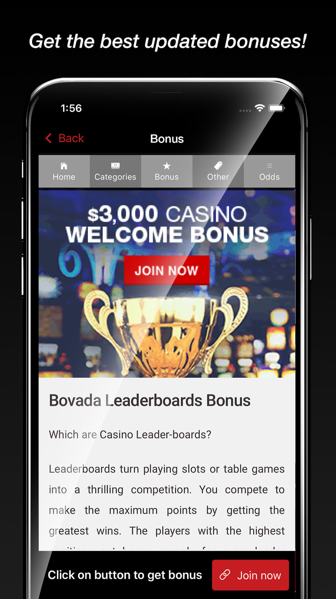 Bovada Casino Mobile Tracker