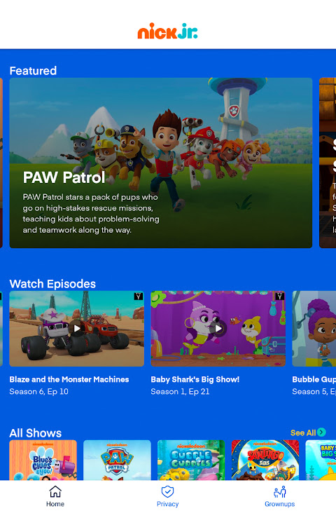 Nick Jr - Watch Kids TV Shows APK