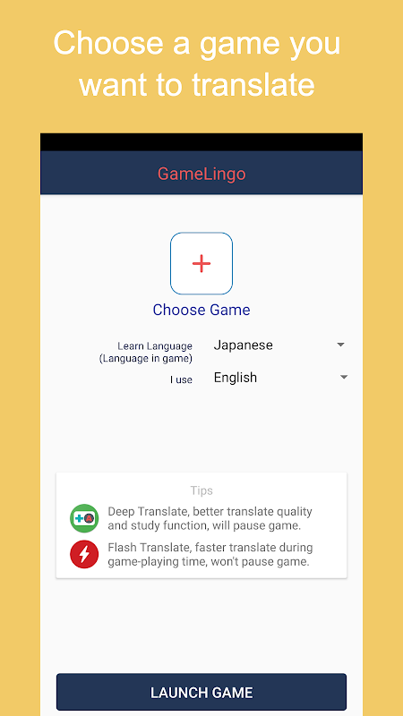 GameLingo -Game Translator, Fullscreen Translation