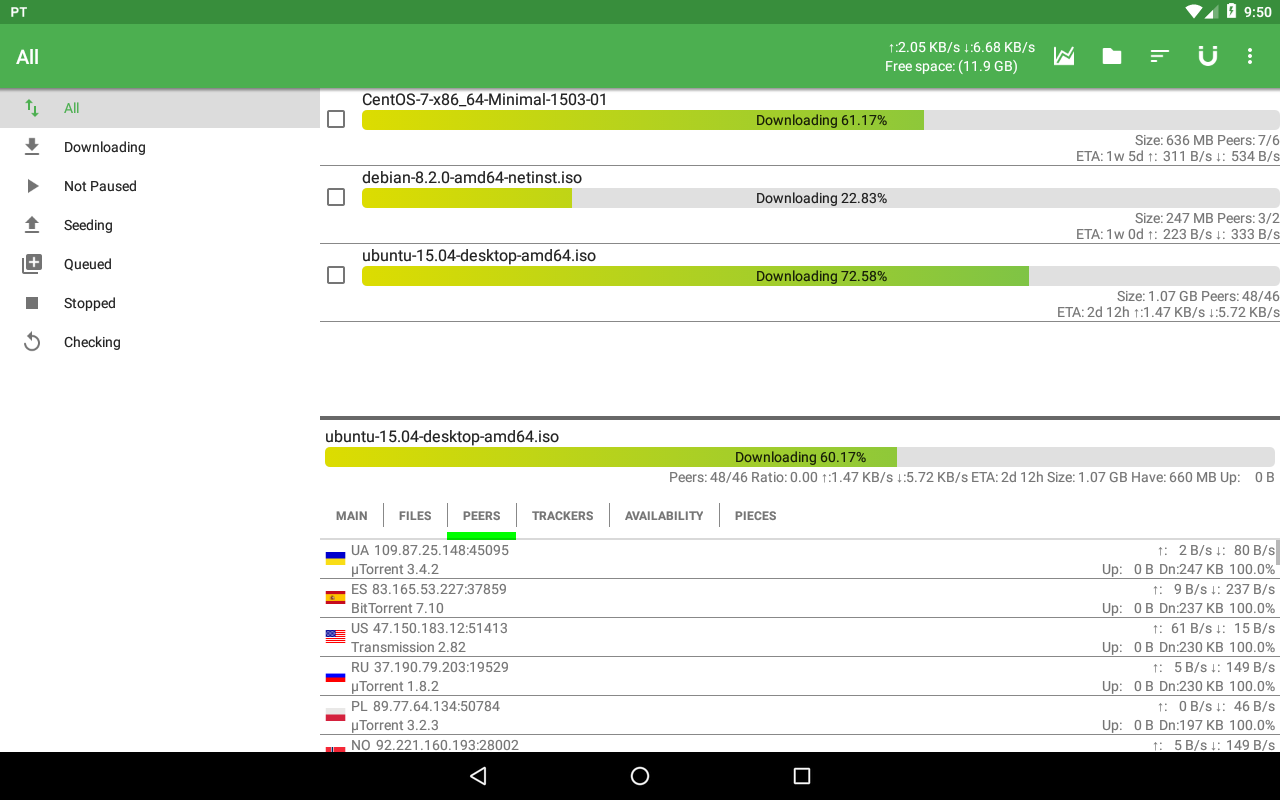 PTorrent - torrent application