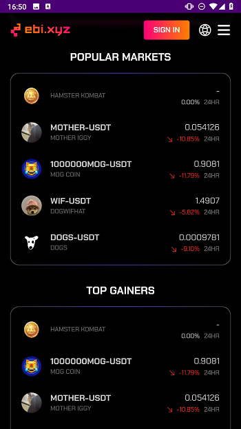 EBI Exchange