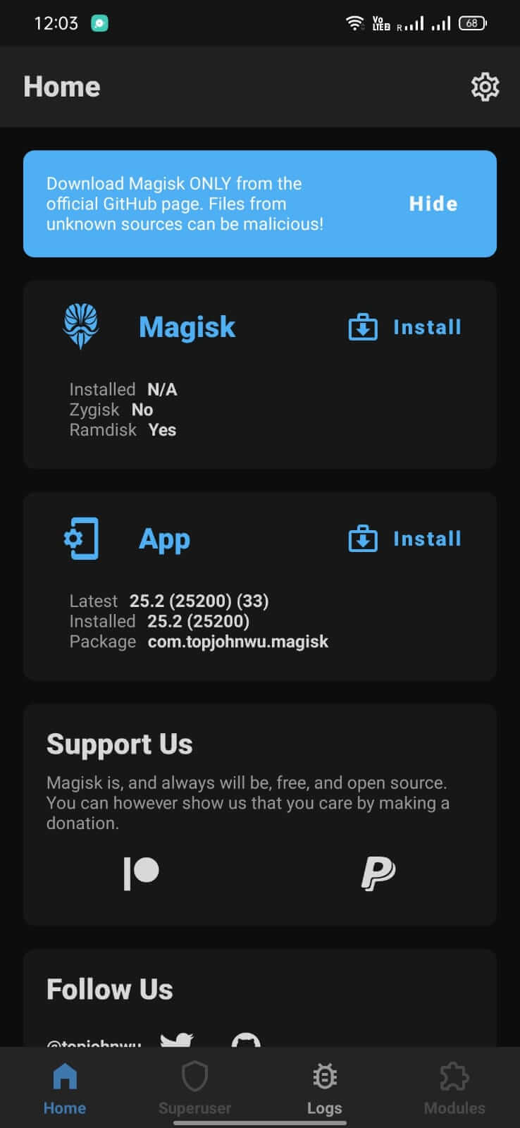 Magisk Manager