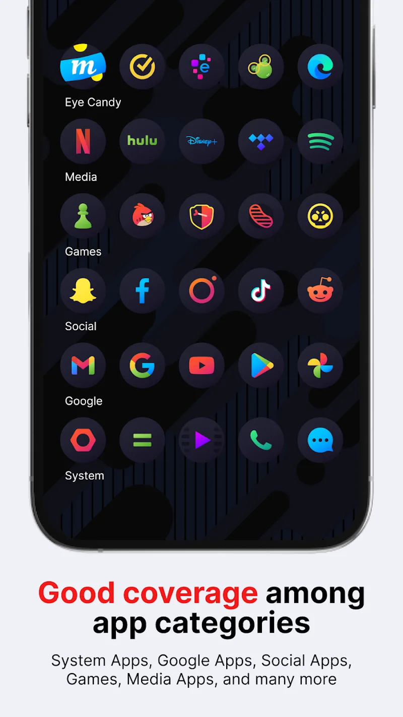 Hera Dark: Circle Icon Pack apk