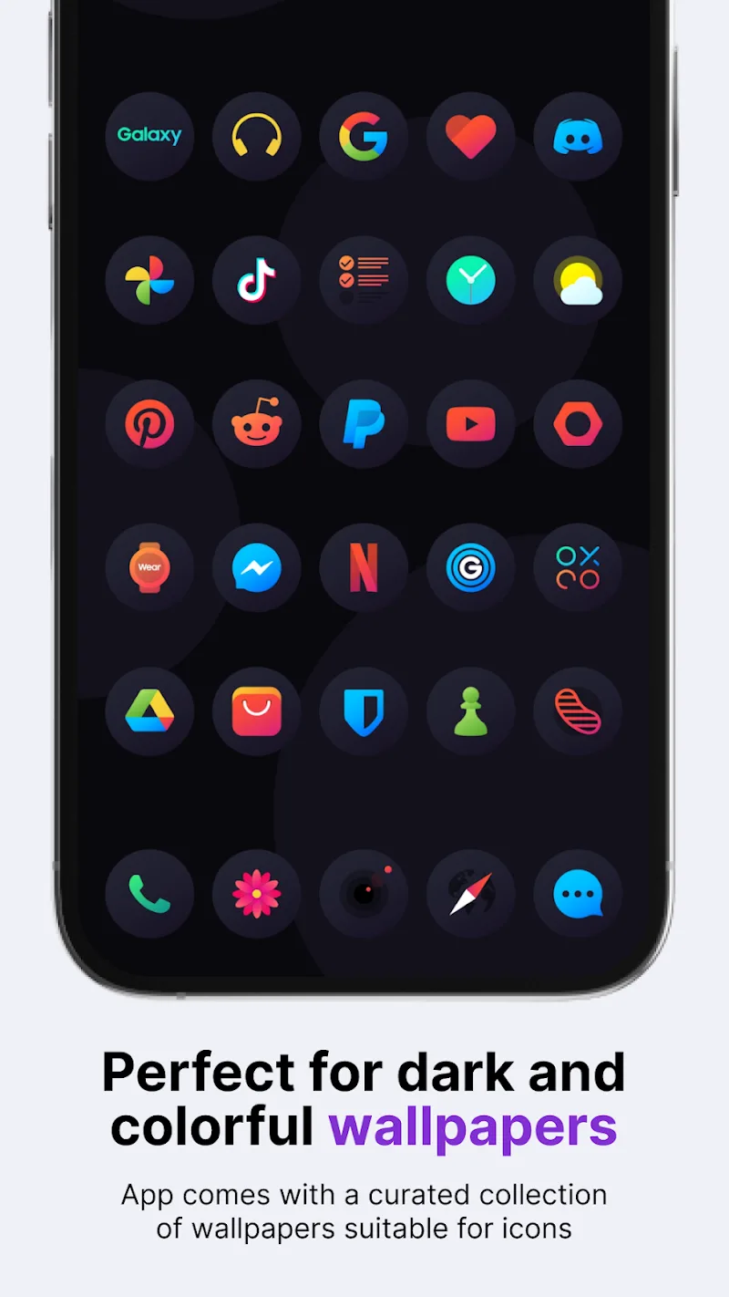 Hera Dark: Circle Icon Pack apk