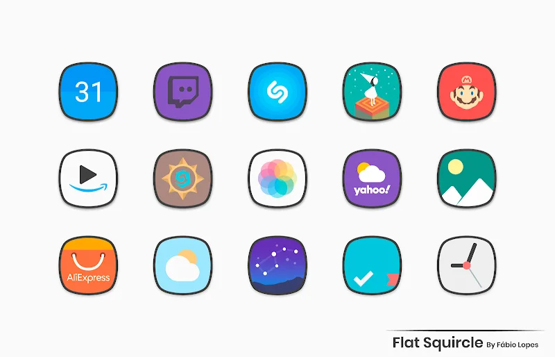 Flat Squircle - Icon Pack