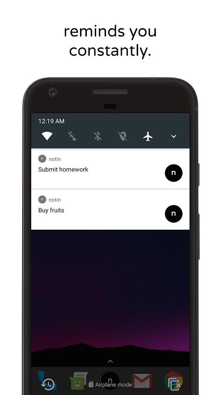 notin - notes in notification