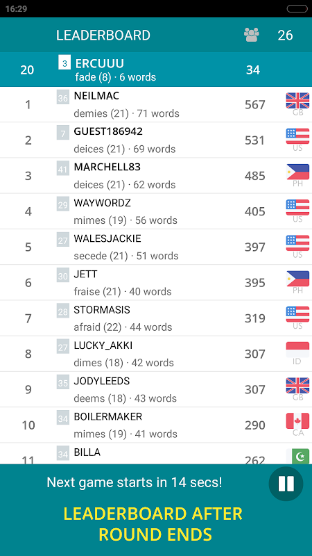 Worgle - Alive Word Challenge