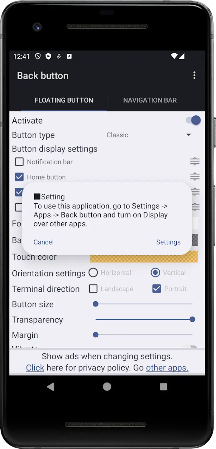Back Button