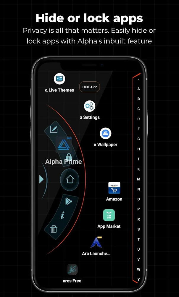 Alpha Hybrid Launcher Wallpaper, Themes