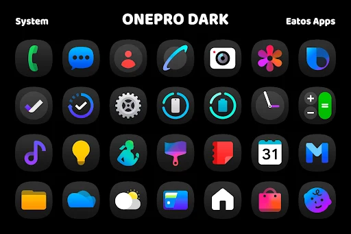 OnePro (Dark) Icon Pack