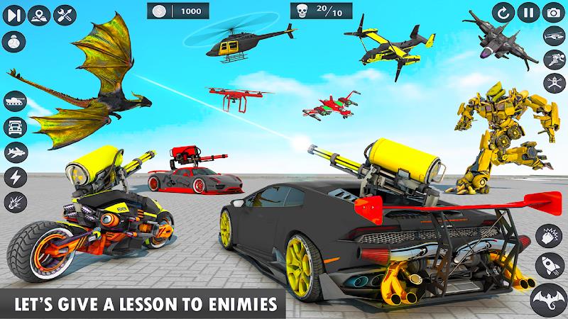 Dragon Robot Police Car Games