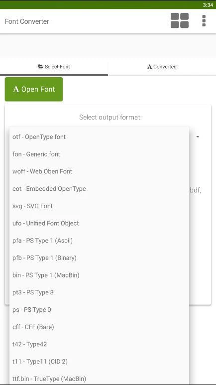 Font Converter - Convert OTF t