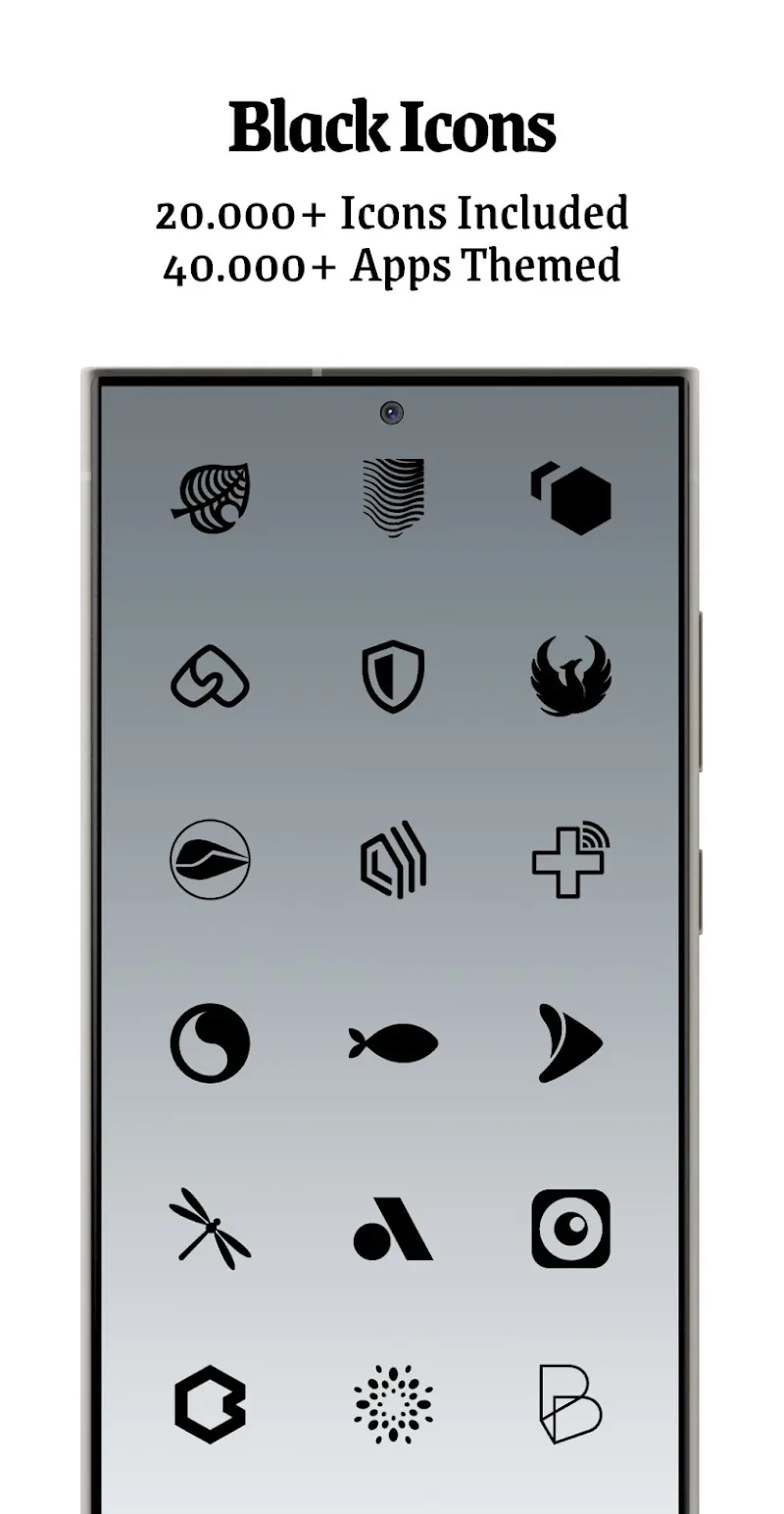 Dark Side Black Icon Pack APK
