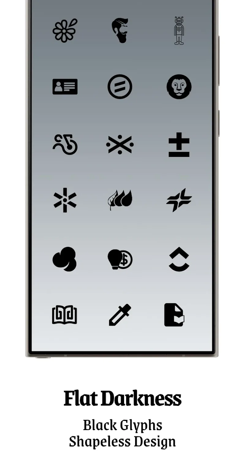 Dark Side Black Icon Pack APK