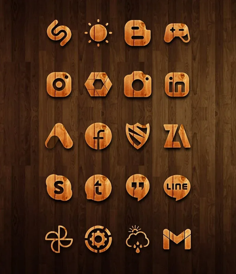 WoodRustic Icon Pack