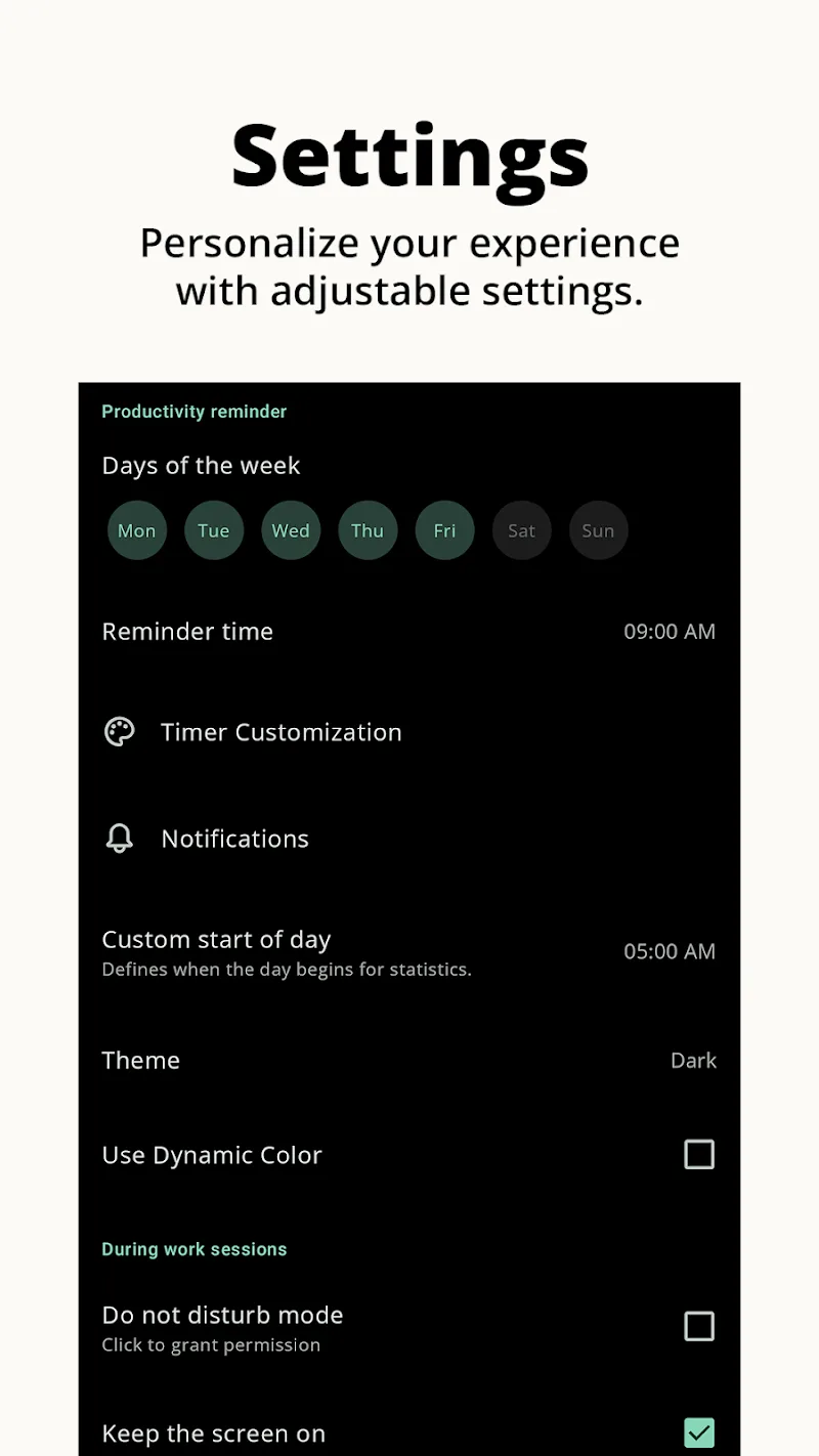 Minimalist Pomodoro Timer