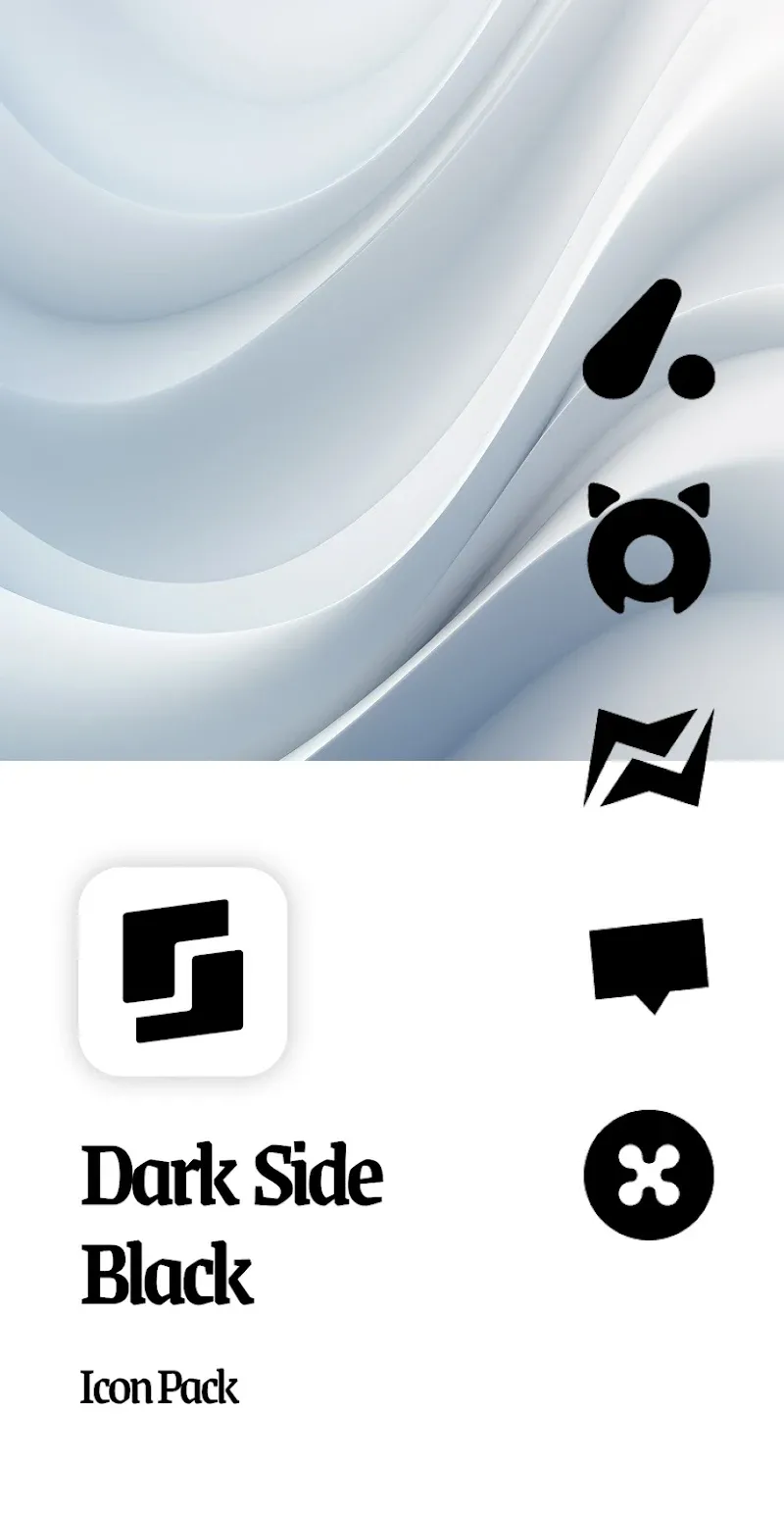 Dark Side Black Icon Pack APK